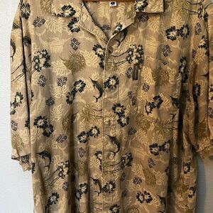 Floral Beige Men's Shirt